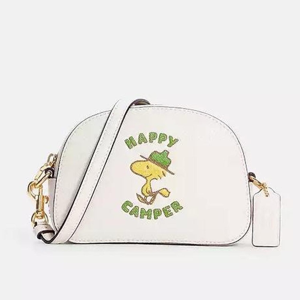 Coach X Peanuts Woodstock Happy Camper Bag and Keychain - Picture 3 of 12